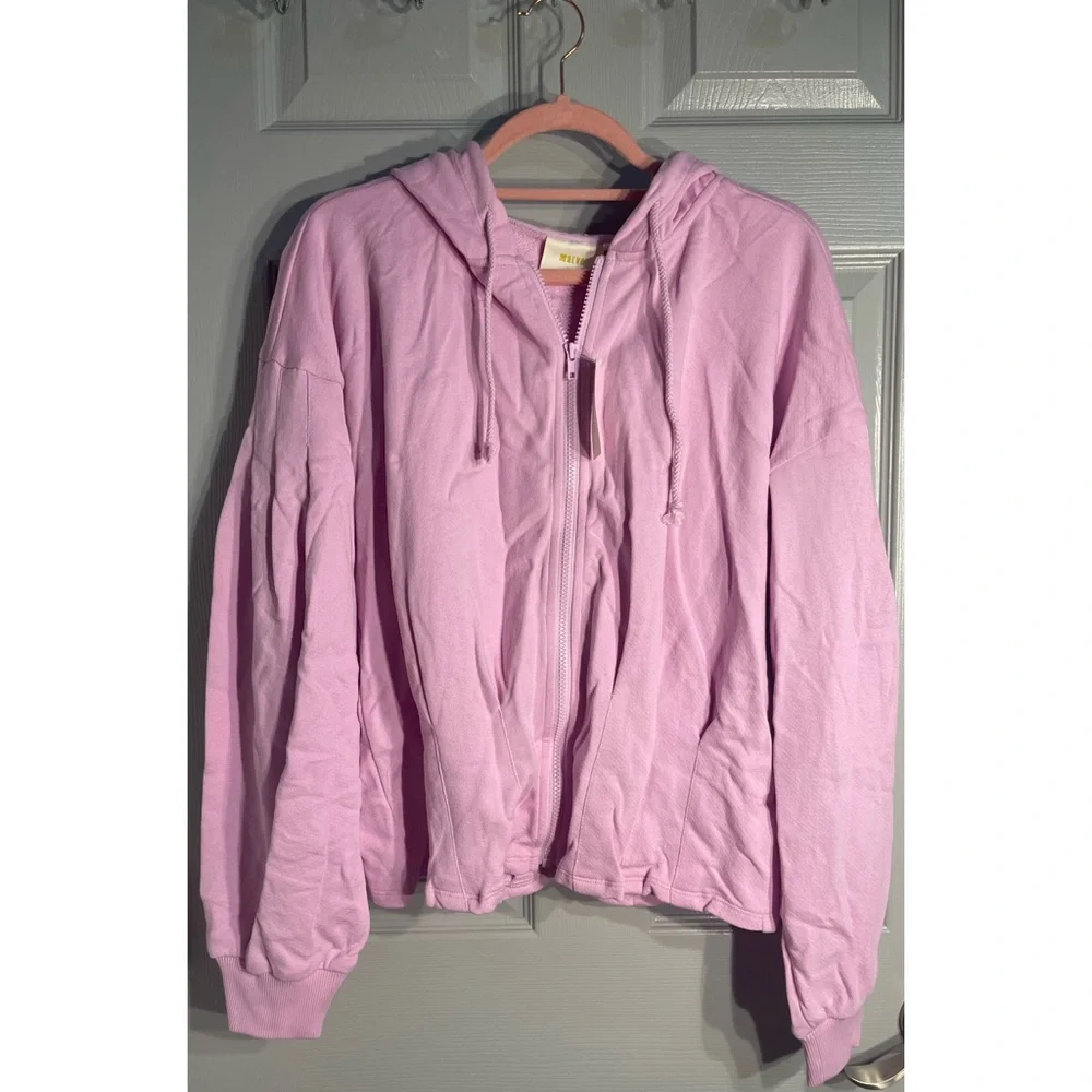 Anthropologie Maeve Cary Darted Zip-Up Hoodie NWT Size Large and Xtra Small - Picture 5 of 15